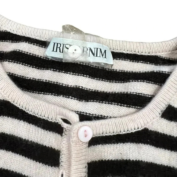 Iris von Arnim Brown Pink Striped Cashmere Cardigan S - Picture 3 of 5